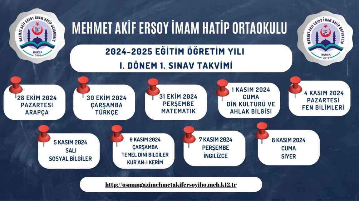 SINAV TAKVİMİ